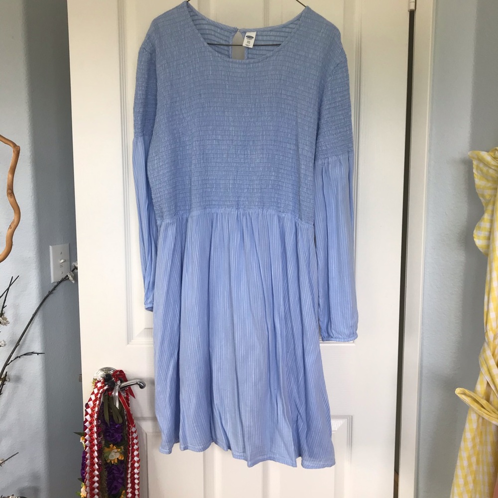 Blue old navy smock dress